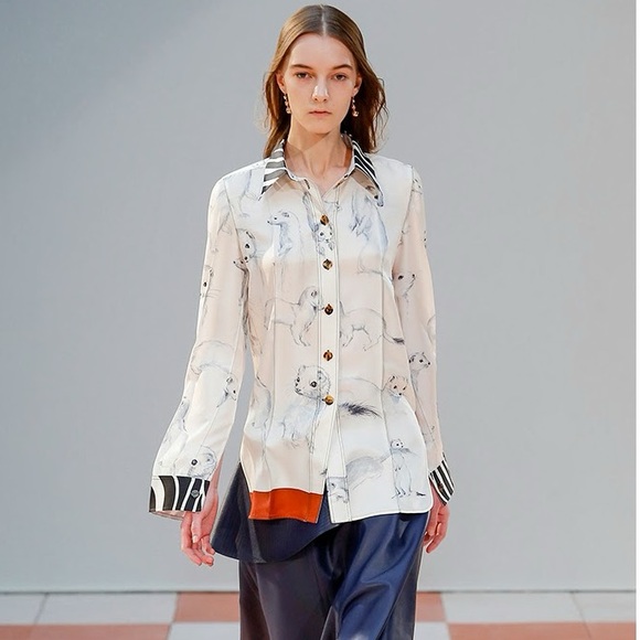 Celine Vintage Silk Shirt Blouse - Phoebe Philo Runway Winter 2015 Collection - Picture 6 of 9